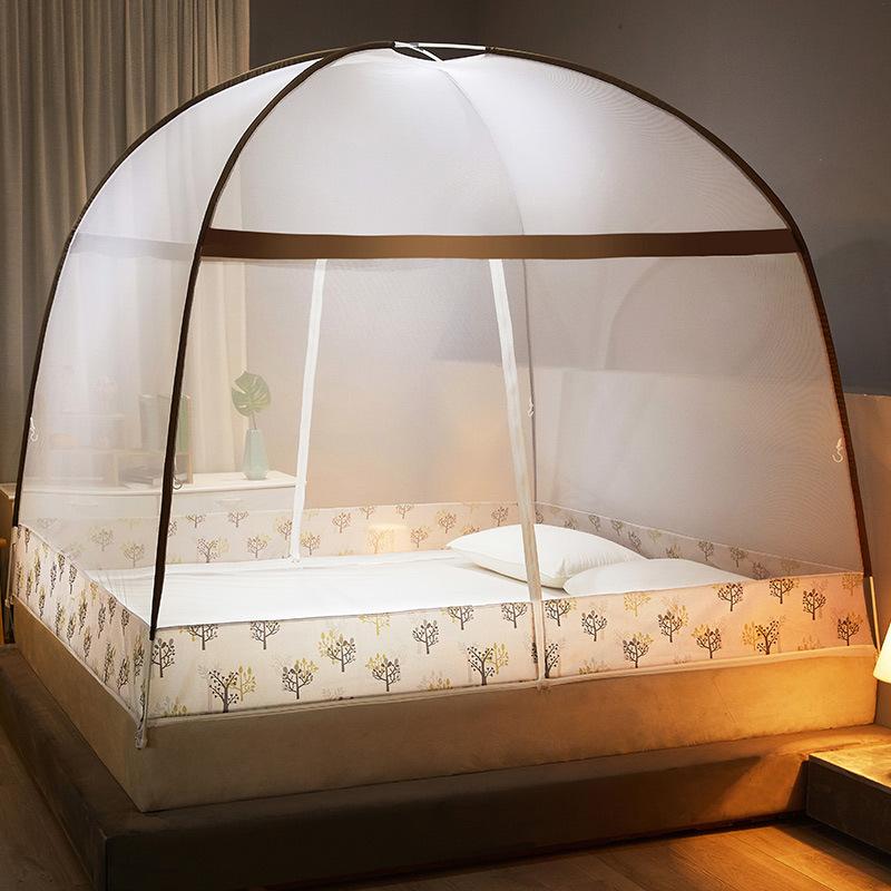 Installation-free Yurt Mosquito Net Mosquito-proof Folding Children's Double-door Dormitory Mosquito Net Encryption Thickened Version