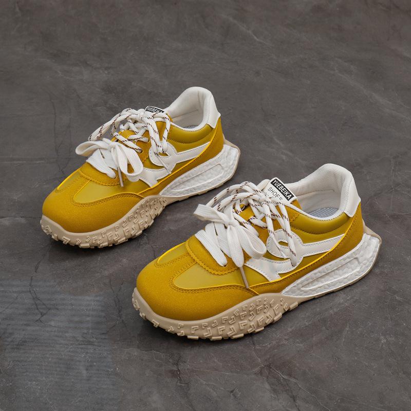 

Розовые платформенные спортивные туфли Forrest Gump, немецкие тренировочные, весенне-летние, новые, шикарные, нишевые, туфли-хлебцы, спортивные, суб 40 жёлтый