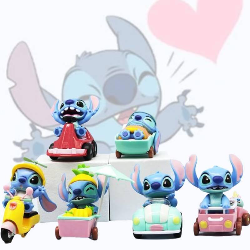 Delightful Pvc Stitch Figurine Set Including 6 Distinctive Characters From The Beloved Anime Series
