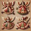 Vintage Angel Hanging Decor Fantasy Wooden Xmas Tree Hanging Ornament 2026 New Year 2025 Gift Navidad Christmas Tree Decoration