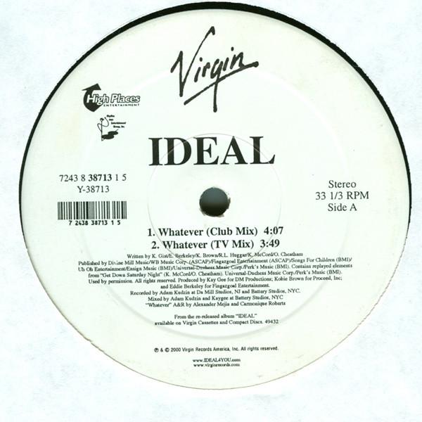 

12inch Record IDEAL - Whatever Y38713 Virgin 2000 US Rap & Hip-Hop/R&B Used