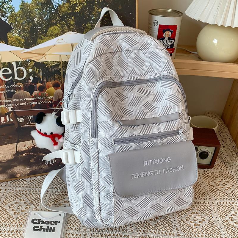 Children's Primary School Students Girls Color Blocking Backpack Middle School Students Junior High School Students Backpack