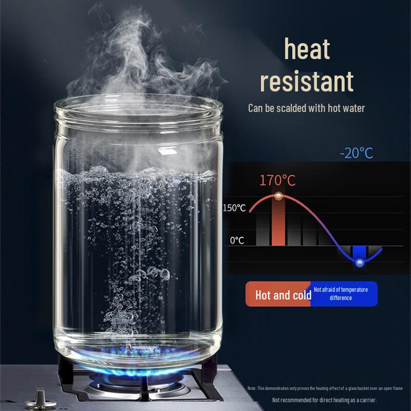 Hanyou Hochwertige Borosilikat-Wein-Einweichflasche mit Hahn und Ständer