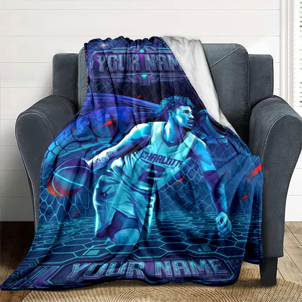 Name Custom Ja Morant Print Flannel Blanket High Quality Warm Comfortable Cover for All Seasons Perfect for Gifts Home Decor