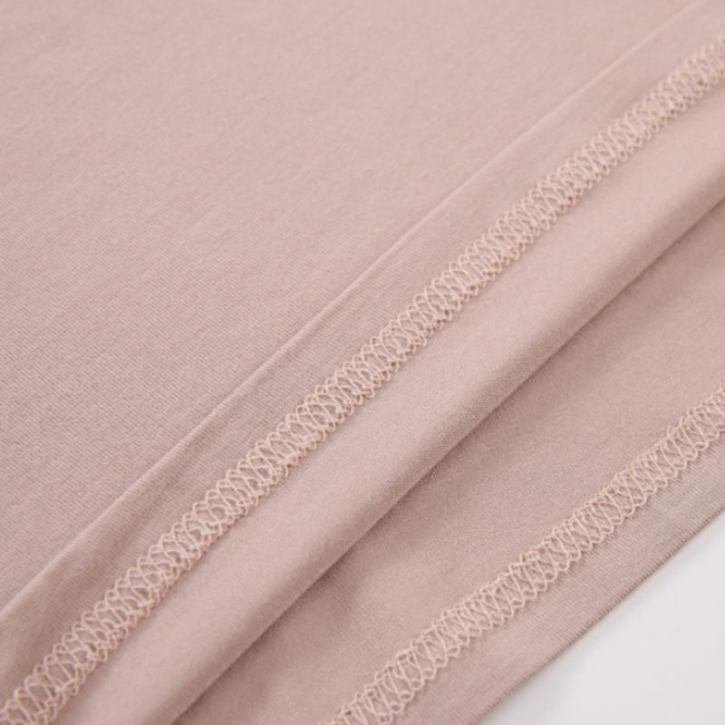 Dámský top s dlouhým rukávem Jarní a podzimní jednobarevný top tričko