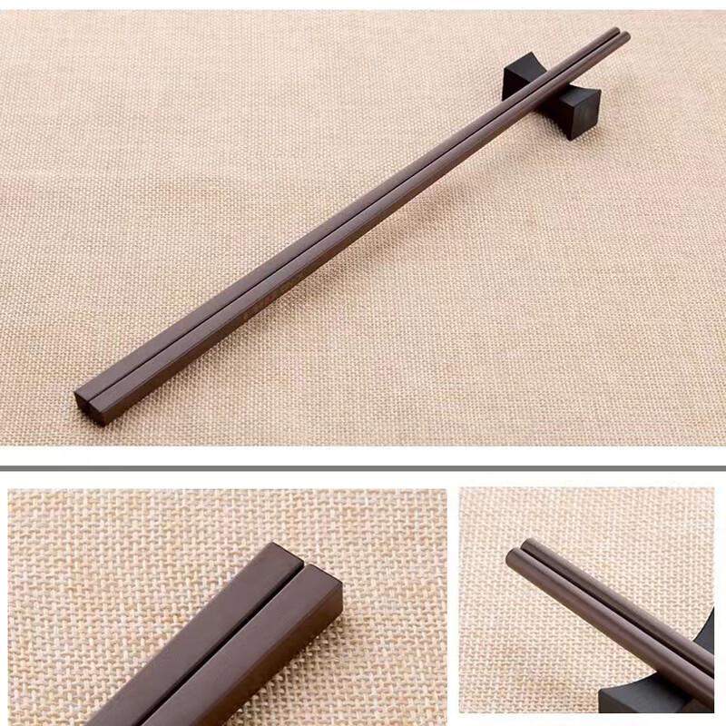 Black Japanese Style Reusable Alloy Chopsticks