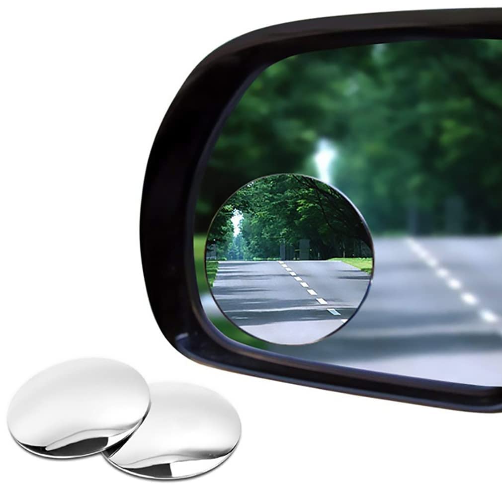 Auxiliary Mirror, Set of 2, Side Mirror, Submirror, Rearview Mirror, Round Shape, 360 Degree