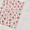 Cute Litter Bear Bowknot 5D Soft Embossed Reliefs Self Adhesive Nail Art Stickers Retro Black White Lace 3D Manicure Decals