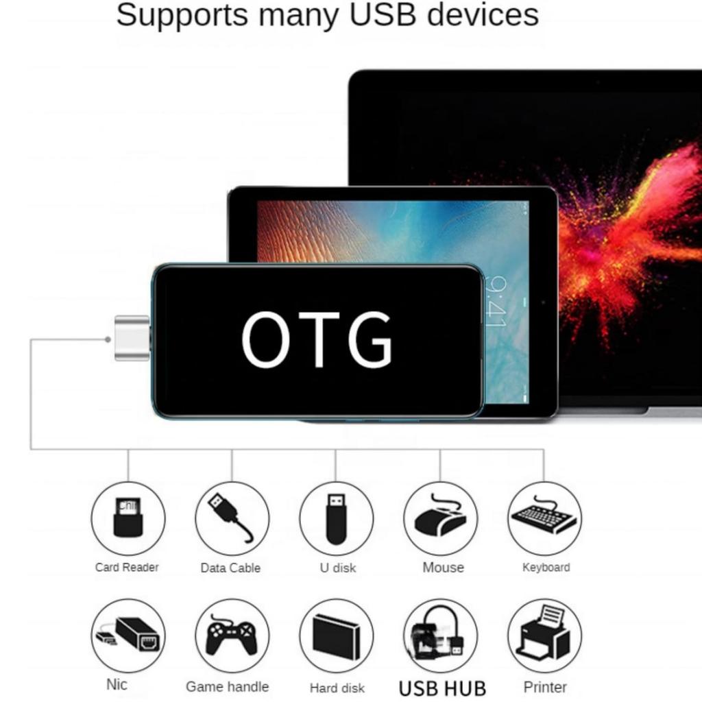 USB 3.0 OTG Adapter USB-C auf USB A Konverter geeignet für Macbook Samsung Xiaomi Huawei LED USBC OTG Stecker
