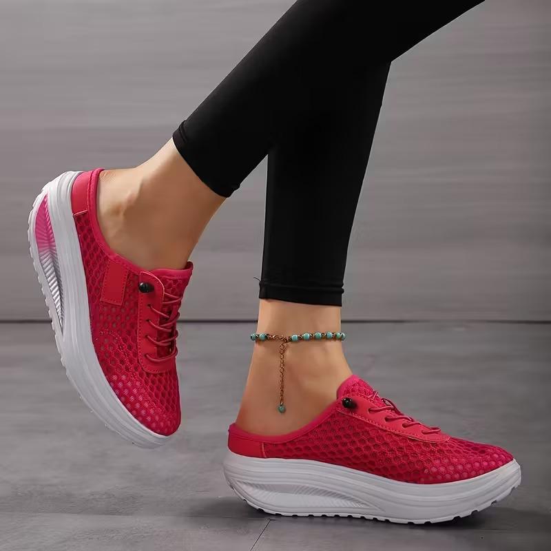 Women's Shoes, Casual Platform, Flat Shoes, Women's Wedge Shoes, Mesh To Increase Height, Spring and Summer Rocking Shoes