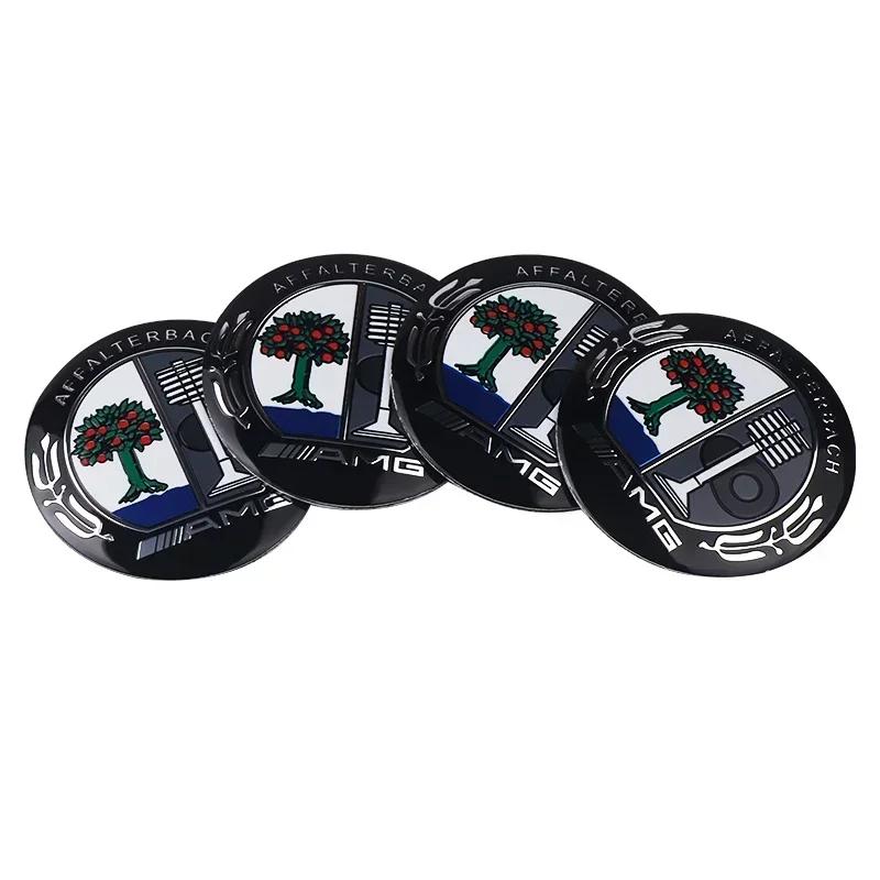 Car Sticker 4 Pieces 56MM Car Wheel Center Covers Stickers Hub Caps Sticker For MERCEDES BENZ AMG A180 A200 A260 C117 CLA180 CLA