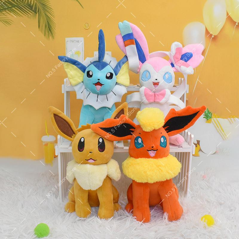 Pokemon Eevee Sitting Posture Plush Toys Umbreon Vaporeon Flareon Sylveon Stuffed Dolls Peluche Great Birthday Gift For Kids