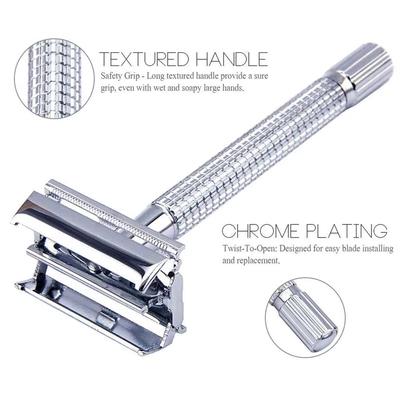 Double Edge Shaving Razor Set Classic Traditional Safety Razor For Men Beard Safety Razor for Barber Styling Accessories Tools