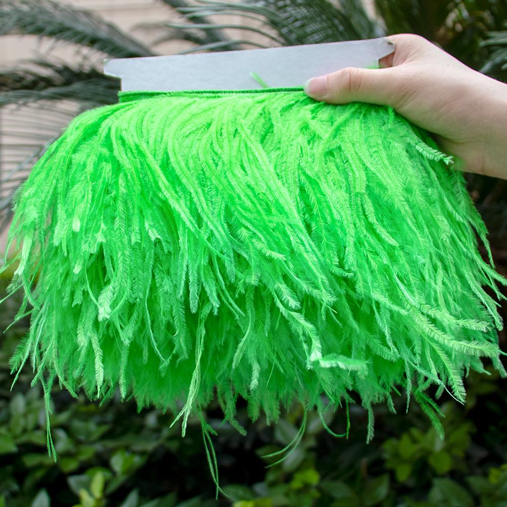 Feather1Meter Ostrich Feather Trim 10-15/15-18/18-22CM Plumes Fringe Ribbon for Home Party Dress Sewing Wedding Decoration High Quality