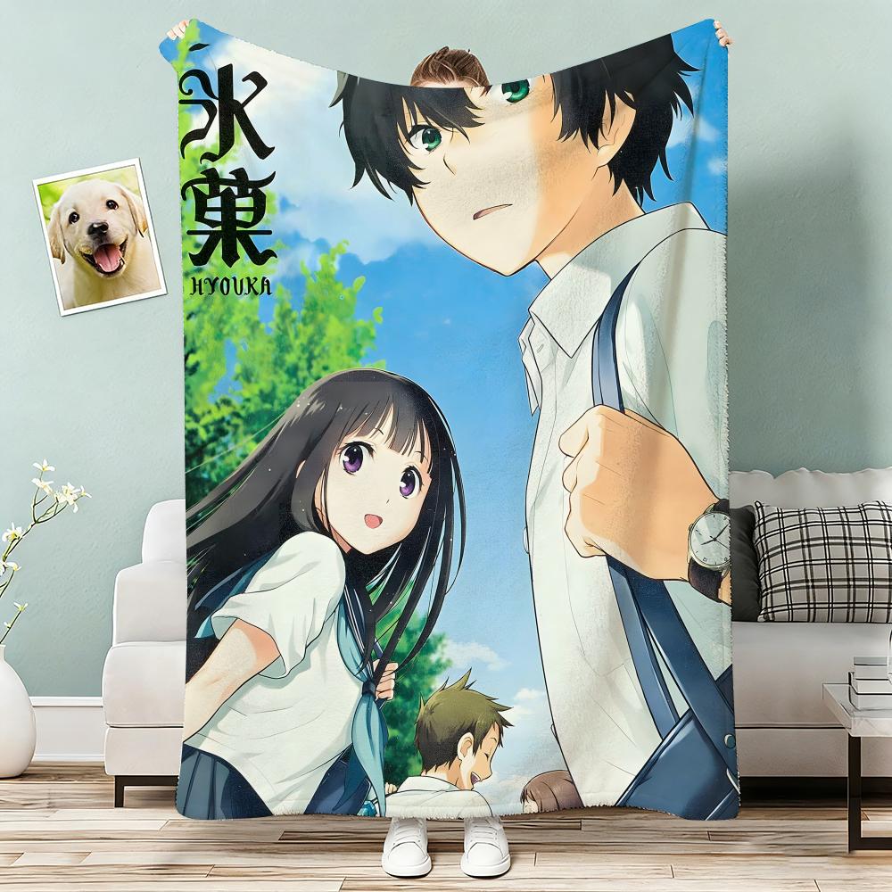 Hyouka Throw Lightweight 240g Flannel Blanket Soft Skin-friendly for Summer Cooling 75x90cm
