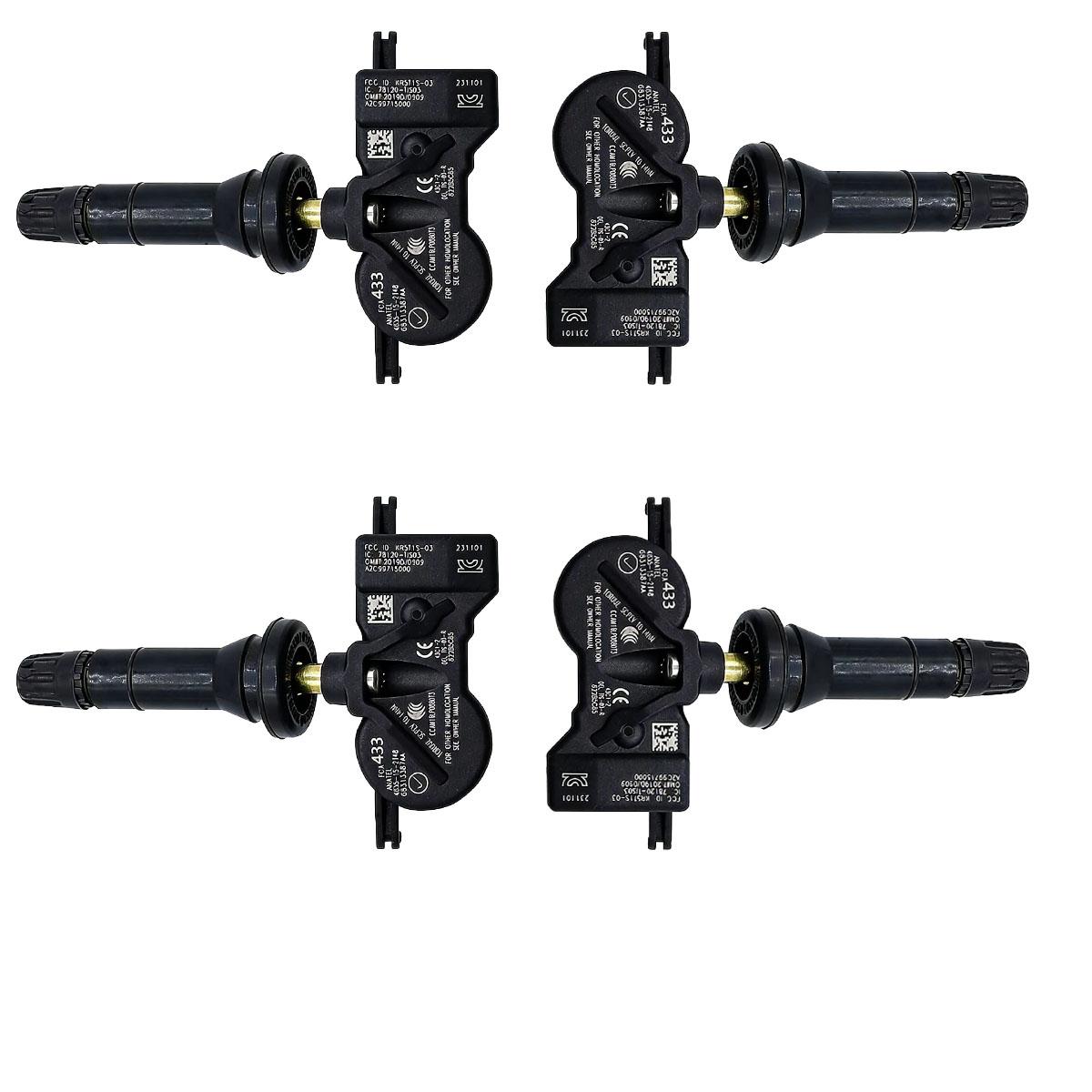 

4 PCS Tire Pressure Monitor Sensor 68313387AA 68313387AB 433MHz For Chrysler 200 Voyager Jeep Compass Grand Cherokee Grand 4 pcs