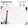 4pcs Stainless Steel Butterfly Bolts Flagpole Fixing Nuts Hand Twist Screws No Tools Needed Easy Installation For Machinery