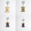 Crystal Stone Bear Pendant With Natural Gemstones For Car Keychain And Gift Use
