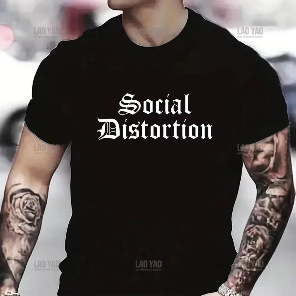 

Men Hiphop T Shirt Summer Brand Vintage Tshirt New Social Distortion Skelly Unisex Oneck Woman Tee Shirts Short Sleeve S