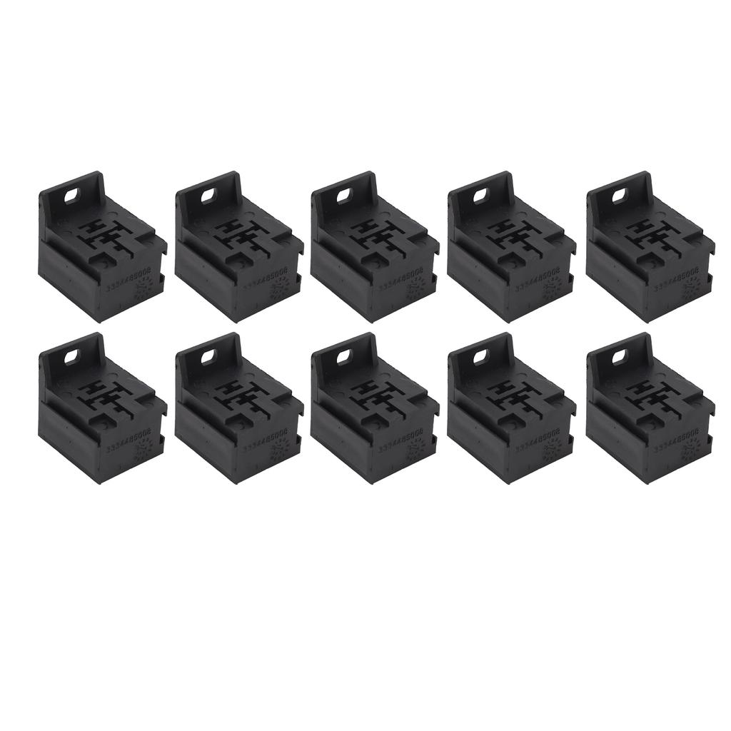 10Pcs 5P 40A Relay Socket with 50Pcs Terminals for Car Alarms Headlights Remote Start