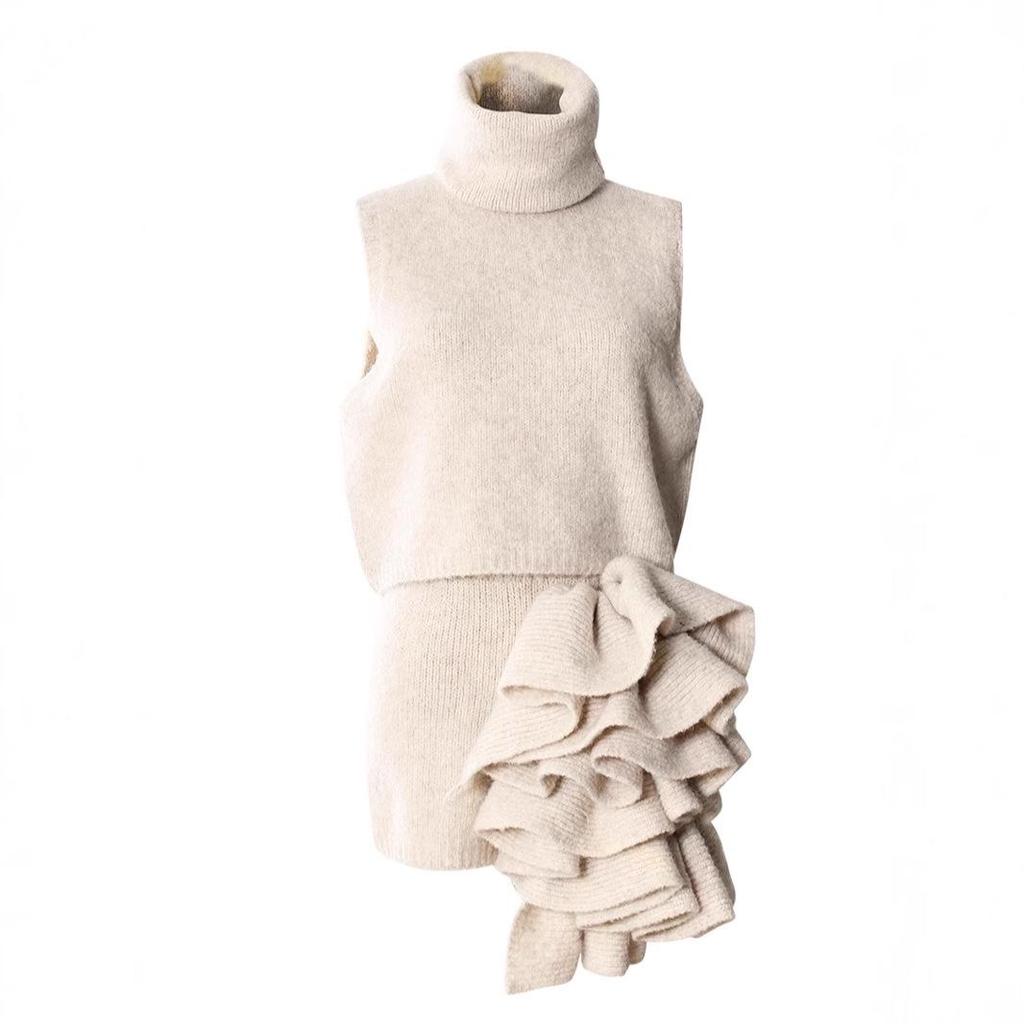 2025 Spring Autumn Loose-fitting Gentle Style Women's Knit Cardigan Sweater Three-Piece Set