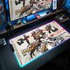 Gamer RGB Zzz Ye Shunguang Desk Mat Multiple Colors Emitting Light Large Mousepad Anime Mouse Pad Zenless Zone Zero Keyboard Mat