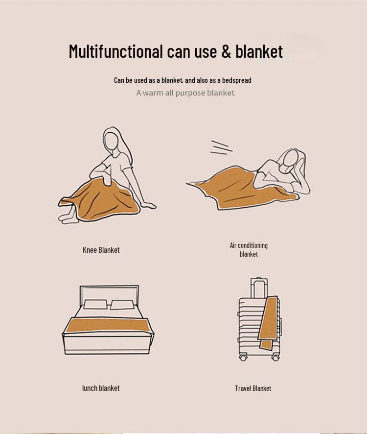 Cross-border Flannel Plaid Milk Velvet Summer Air Conditioning Blanket