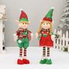Christmas Fabric Lying Telescopic Sleigh Elf Doll Christmas Party Gift Decorative Supplies Ornaments