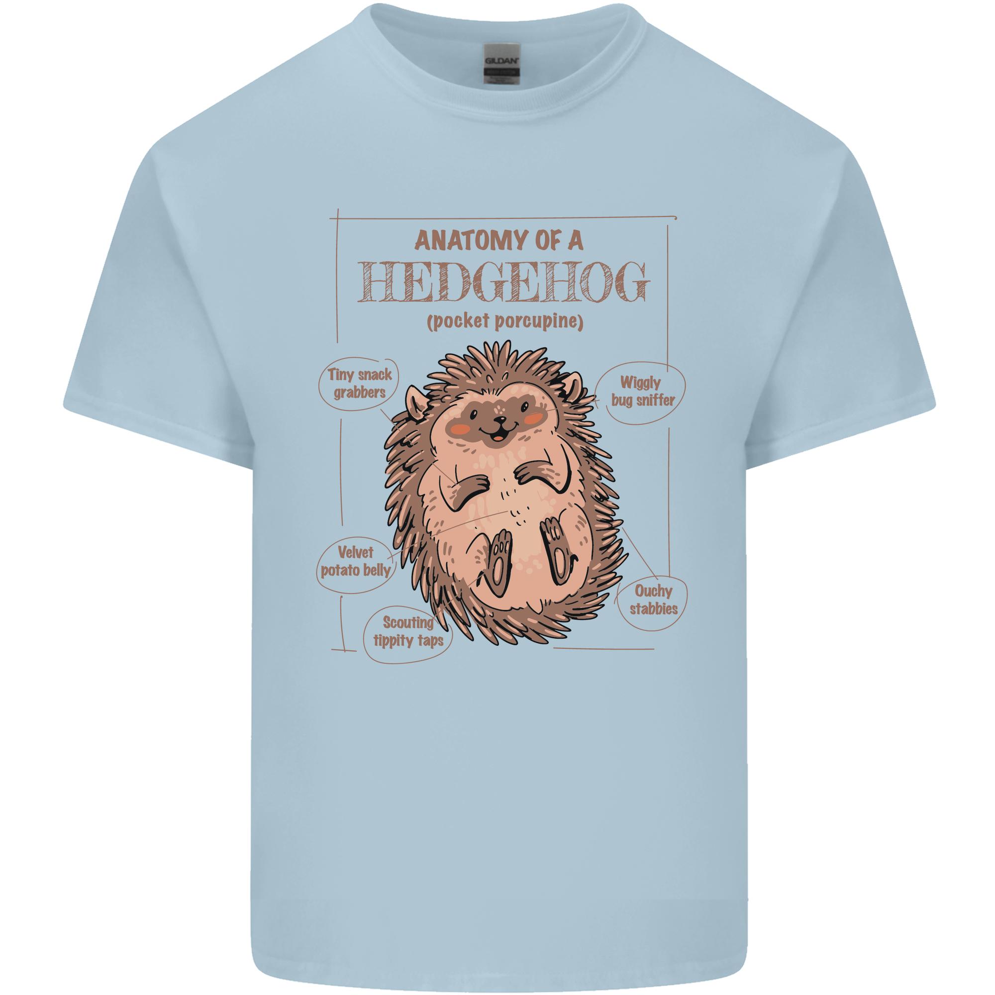 Anatomy of a Hedgehog Funny Unisexs Light Cotton TShirt S