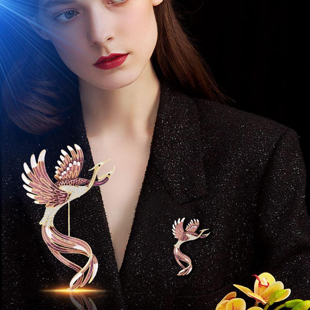 Elegant Phoenix Laiyi Luxury Coat Brooch