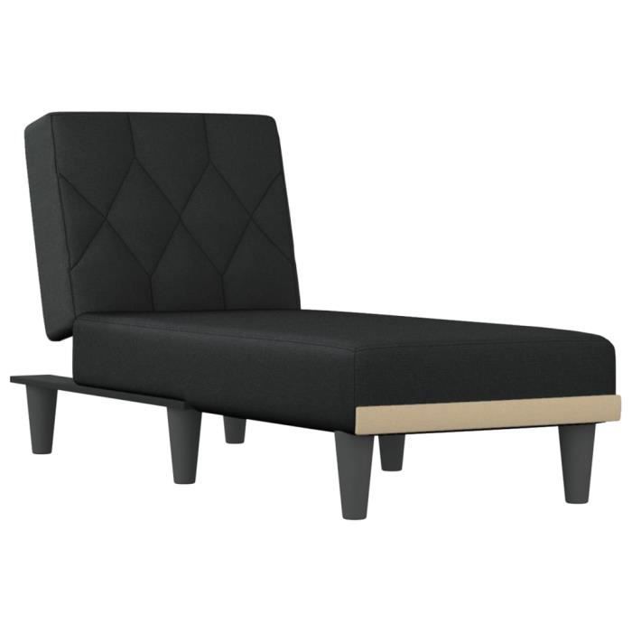 VidaXL Chaise Longue Black Fabric 352858