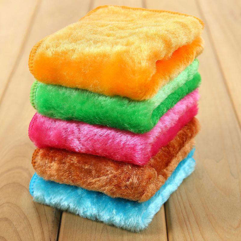 Eco-Friendly Oil-Repellent Wood Fiber Dishcloth - Absorbent & Durable for Easy Dishwashing Single [Random Colors]