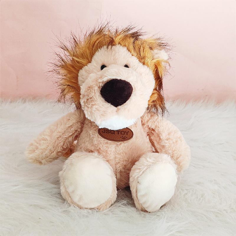 Plush Forest Animal Dolls: Lion, Elephant, Tiger, Monkey, and Deer - Children's Toys