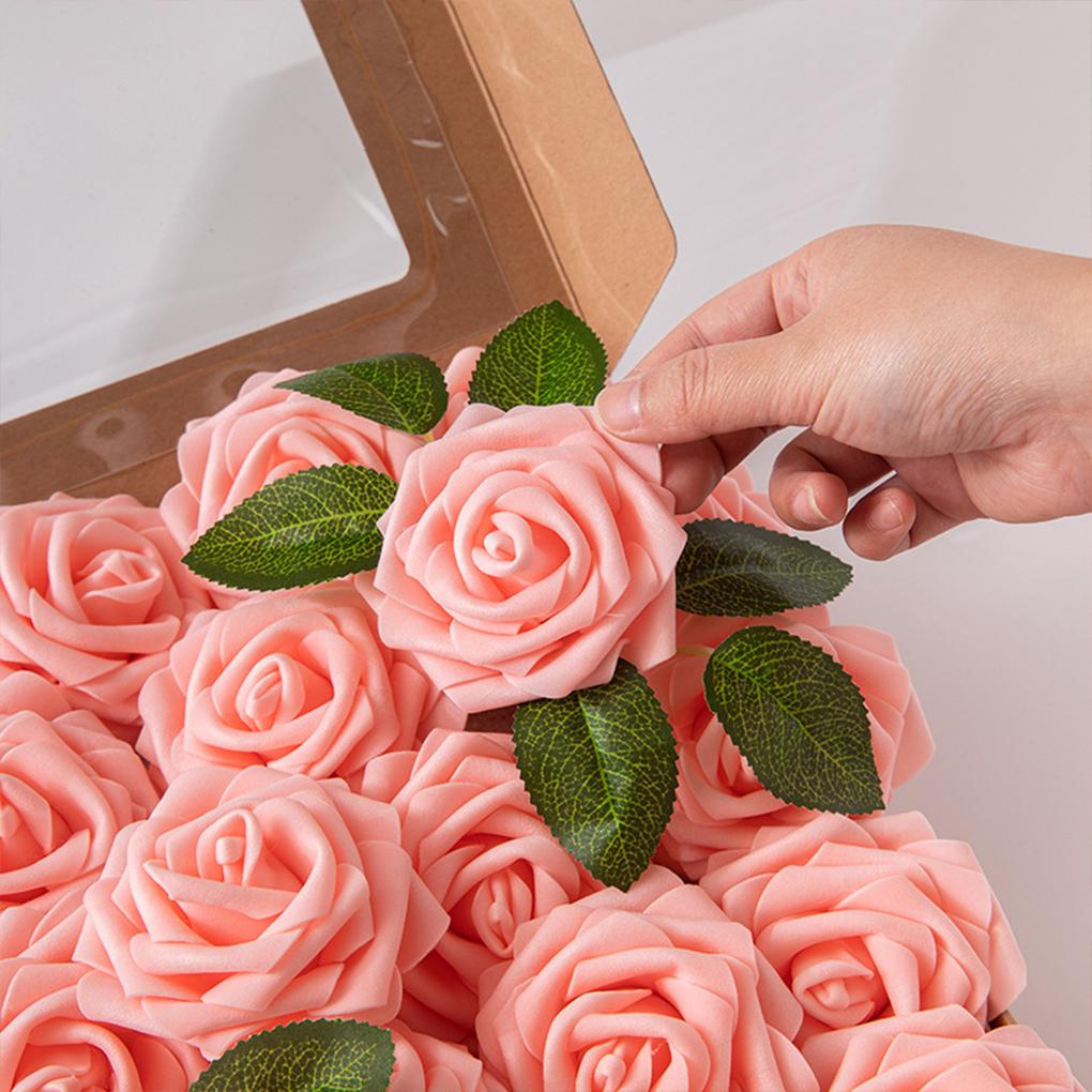 Artificial Flower Simulation Foam Rose Wedding Bouquets Table Centerpieces Baby Shower Party Garland Decoration