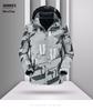 Jaqueta Softshell Camuflada Unissex: Fleece, À Prova de Vento, Impermeável, Com Capuz, Tamanho Grande Roupa para Montanhismo ao Ar Livre