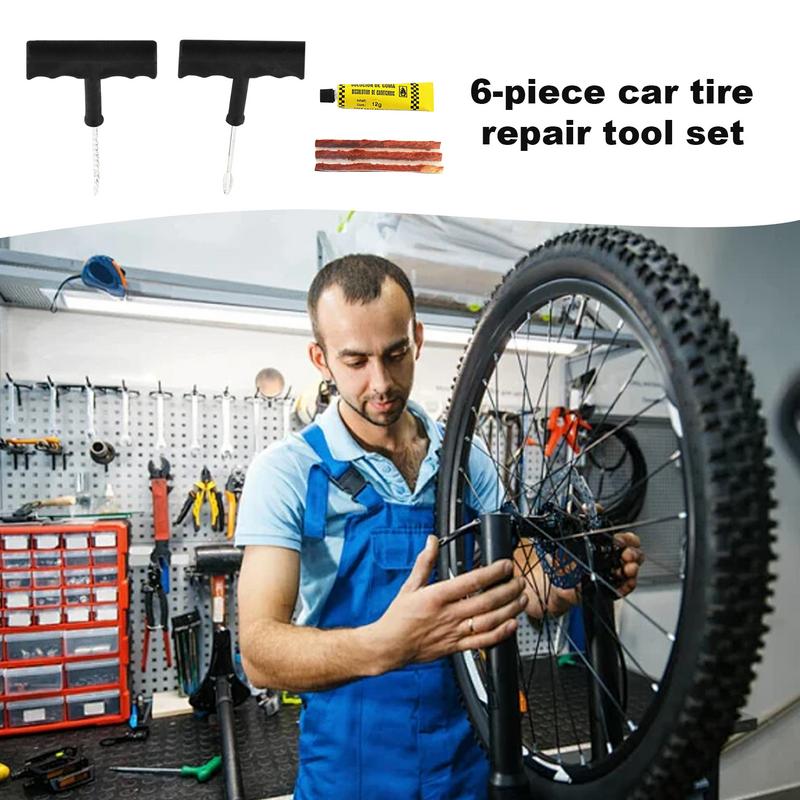 Car Tire Repair Plugs Tire Patch Kit To Fix Punctures And Plug Flats Professional Tool Kit For Flat Tire Puncture Repair Car