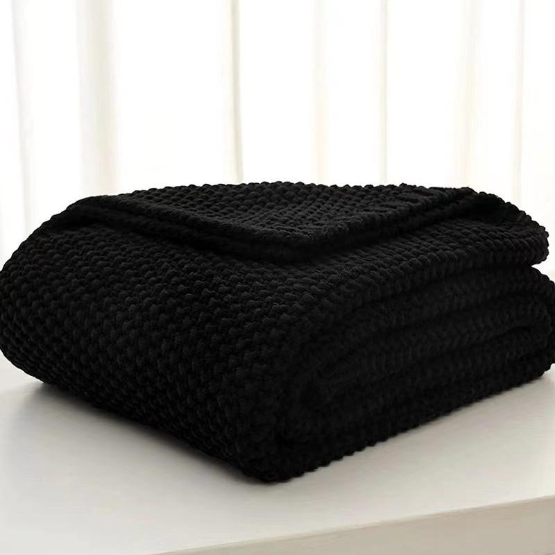 Nordic Tassel Knit Throw Blanket - Soft Scandinavian Accent for Office Nap, Air Conditioning & Cozy Home Decor 130x160cm