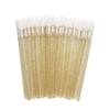 50-Pack Disposable Lip Brushes - Portable Solid Lipstick, Lip Gloss, and Makeup Cleaning Swabs