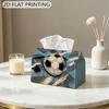 2D Flat, 1pc 2D Flat Printed Tissue Box, Abstract Football Ball Paint Splatter Pattern, Tissue Storage Box, Rectangular Tissue Box, Bathroom Living Ro
