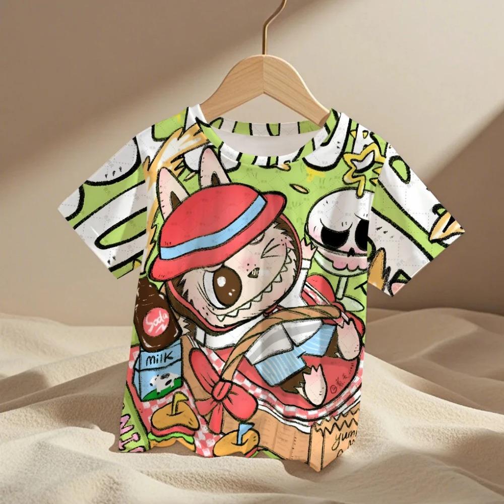 Funny Cartoon Cool Cute 3D Kids Boys Clothes Short Sleeve Casual Streetwear Girl Fashion