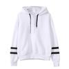Damenmode, lässig, locker, langärmelig, einfarbig, mit Kapuze, Sweatshirt-Bluse