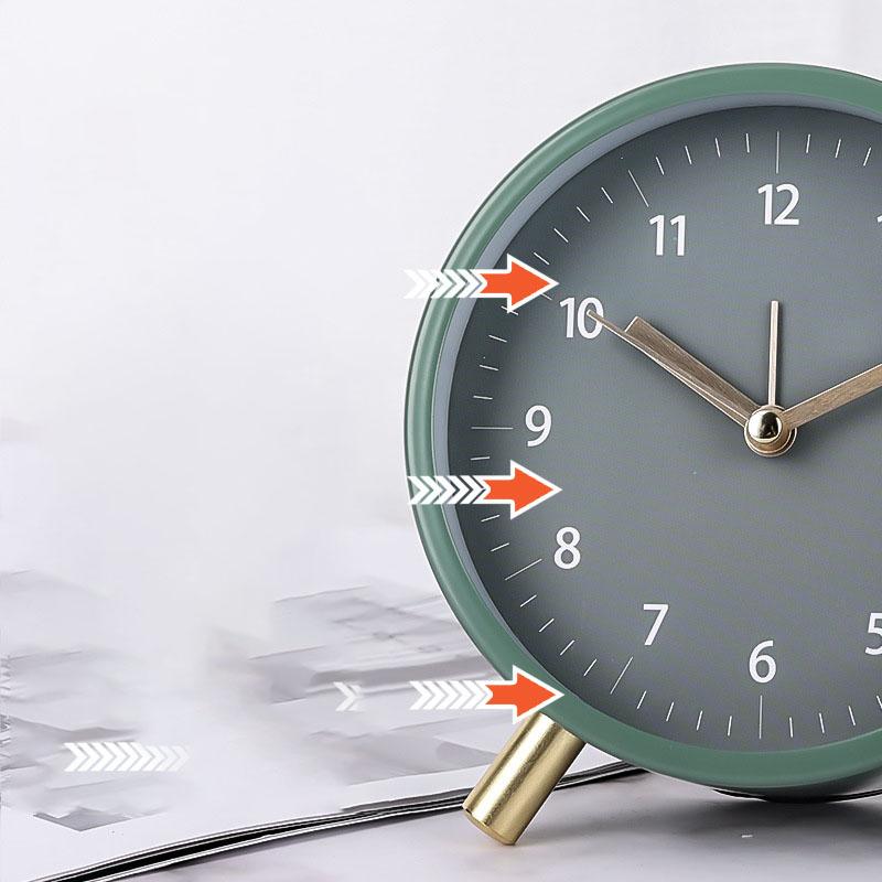 Nordic Clock Desktop Silent Minimalist Bedroom Alarm Clock Living Room Fashion Creative Light Luxury Student Dorm Table Clock