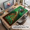 Floral Garden Theme Customized Mouse Pad Personalized Print Name Text Desk Mat For Home Office Table Decor