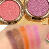 Single Color Flowing Golden Three Dimensional Pearlescent Eyeshadow Fine Sparkling Pumpkin Color, Matte Sparkling Powder, Earth Tone Eyeshadow Palette