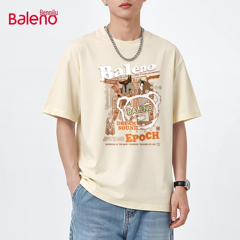 Baleno Men s Loose Fit Cotton Printed T-Shirt L