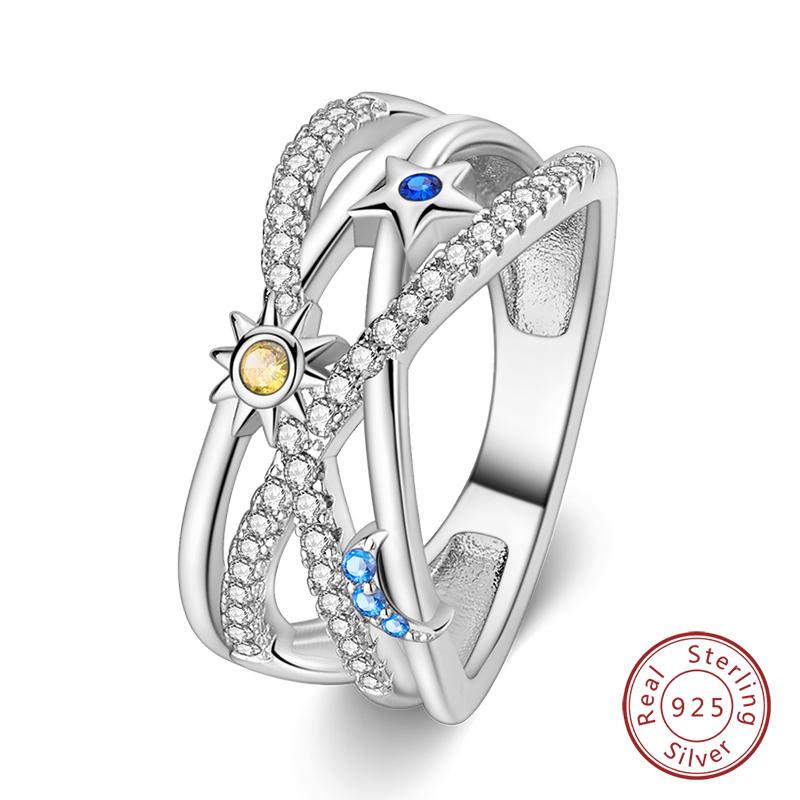 Fashion Luminous Firefly Rings 100% 925 Silver Eternal Heart-Shaped Zircon Rings Fine Wedding Engagement Jewelry Gifts