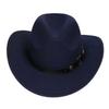 Western Cowboy Top Hat Spring And Autumn New Jazz Hat Big Brim Pentagram Belt Accessories Felt Hat Men And Women