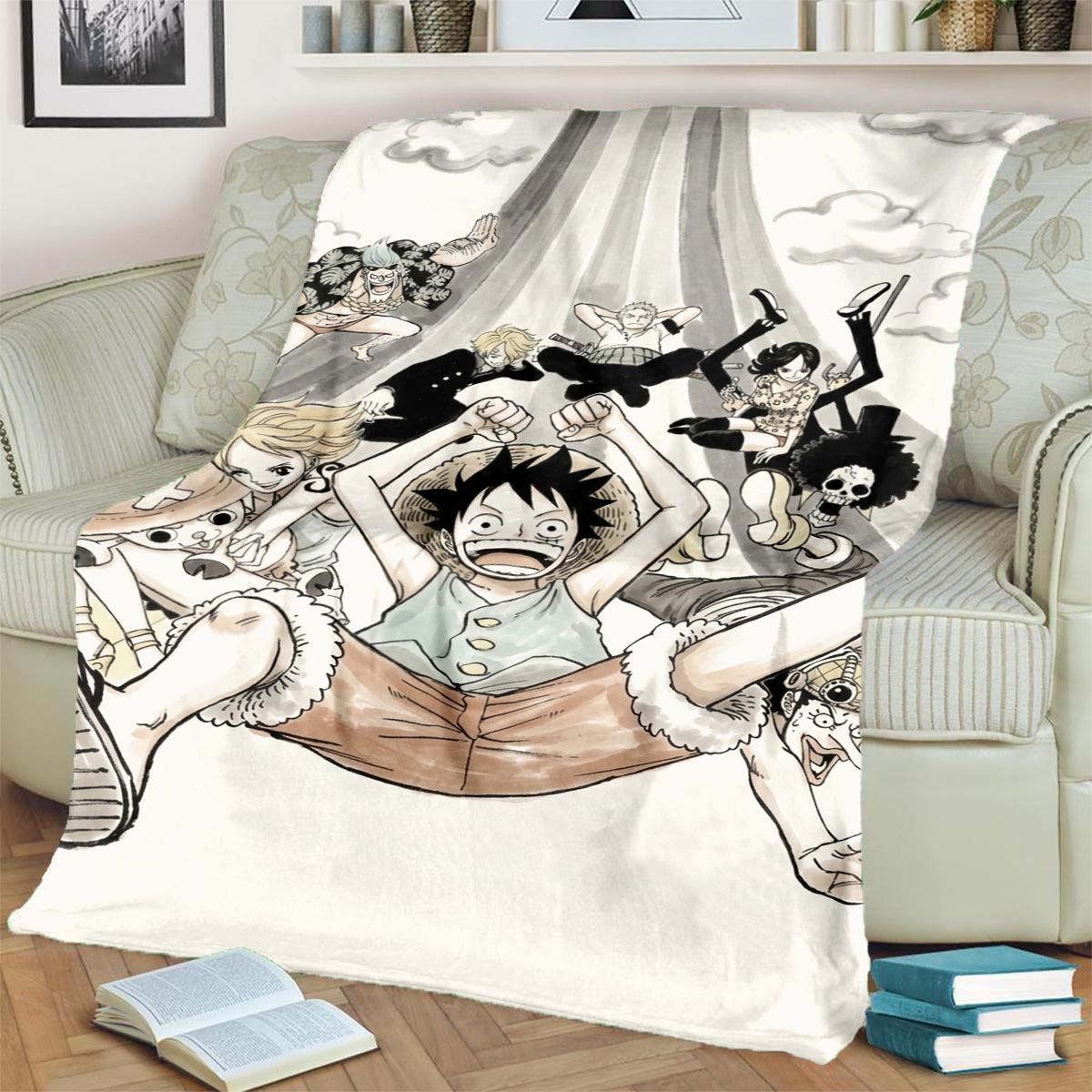 

Comfortable Flannel Blanket ONE PIECE Print Warm for Sofas, Beds, Chairs and Travel 75x90cm