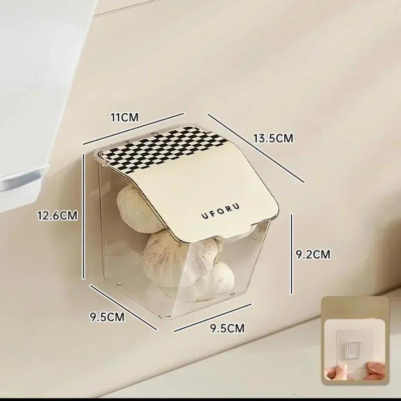 

Прозрачный контейнер для хранения овощей в скандинавском стиле, органайзер для специй, настенный контейнер для хранения, настенная кухонная корзина для хранения продуктов A