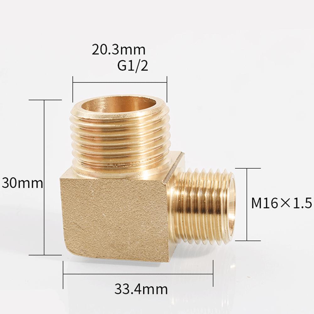 M12 M14 M16 M18 Metrico 1/8" 1/4" 3/8" 1/2" BSP Maschio Gomito a 90 Gradi Raccordo Tubo in Ottone Connettore Accoppiatore Acqua Gas Olio